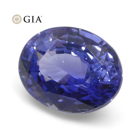 2.50ct Oval Color Change Sapphire GIA Certified Unheated Sri Lanka, Violetish Blue to Purple