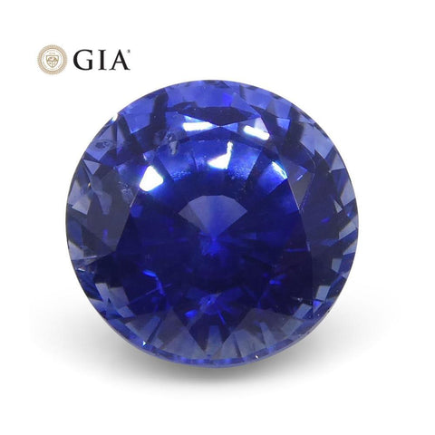 Vivid Cornflower Blue 1.33ct Round Sapphire GIA Certified Sri Lanka