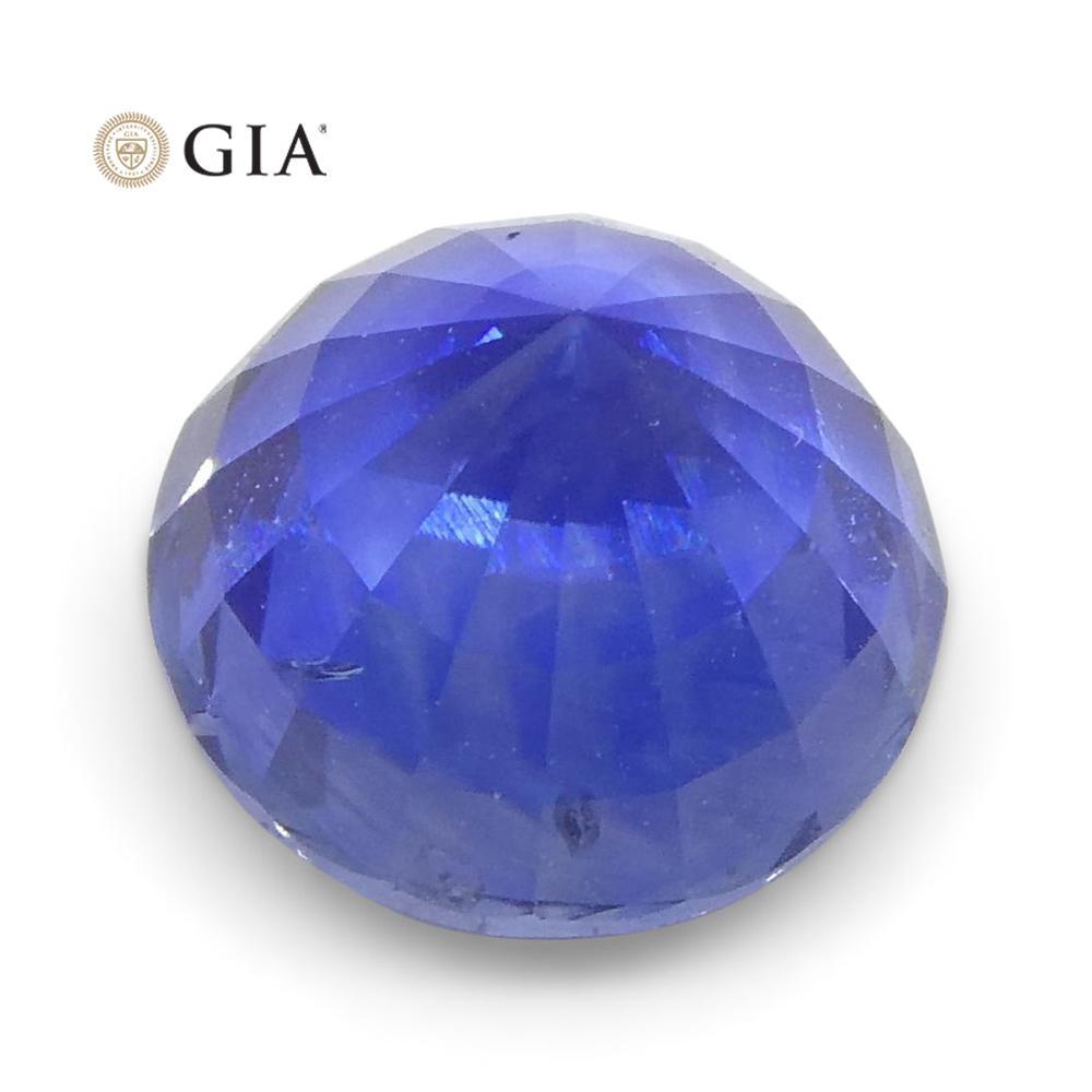 Vivid Cornflower Blue 1.33ct Round Sapphire GIA Certified Sri Lanka - Skyjems Wholesale Gemstones