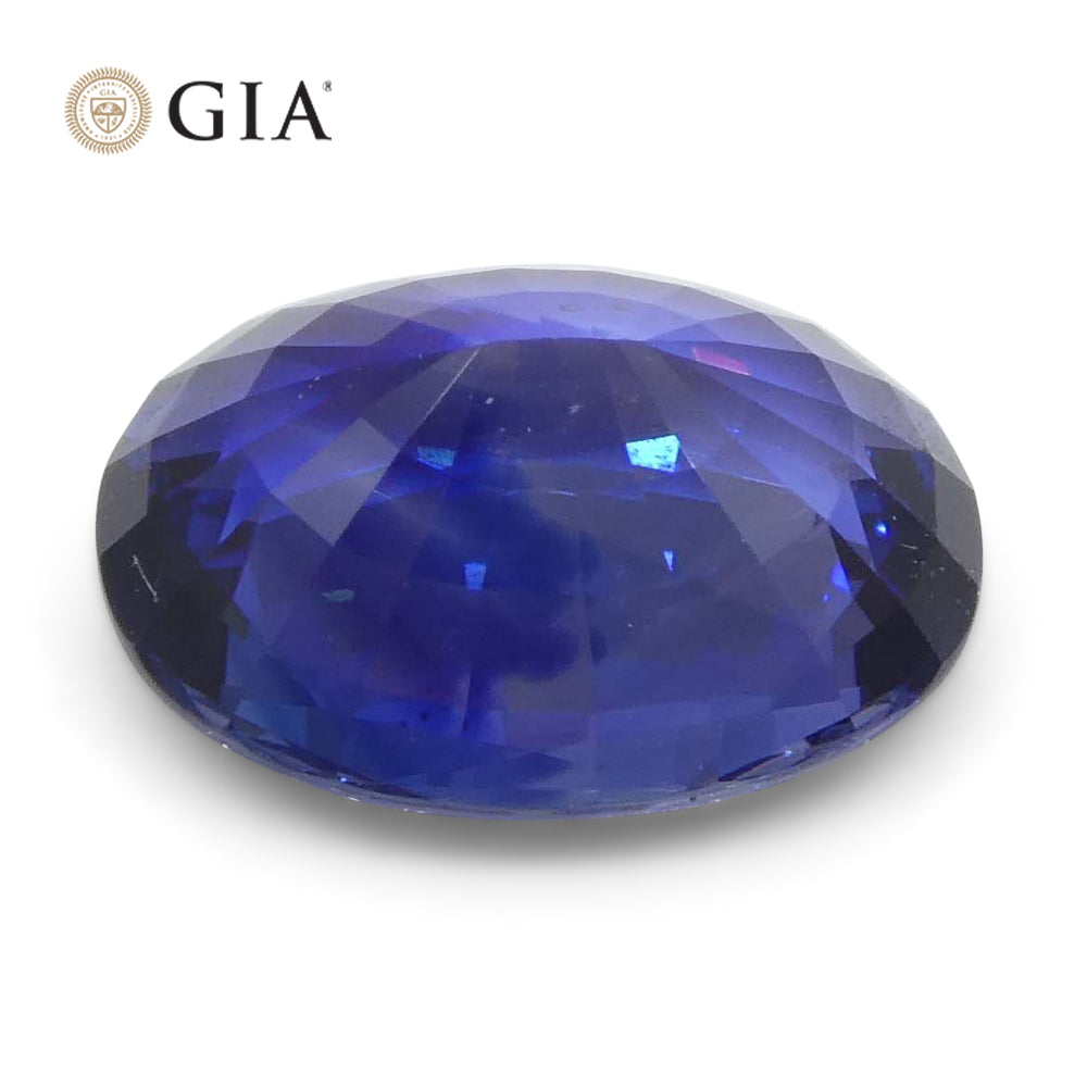 2.45ct Oval Blue Sapphire GIA Certified Sri Lanka - Skyjems Wholesale Gemstones