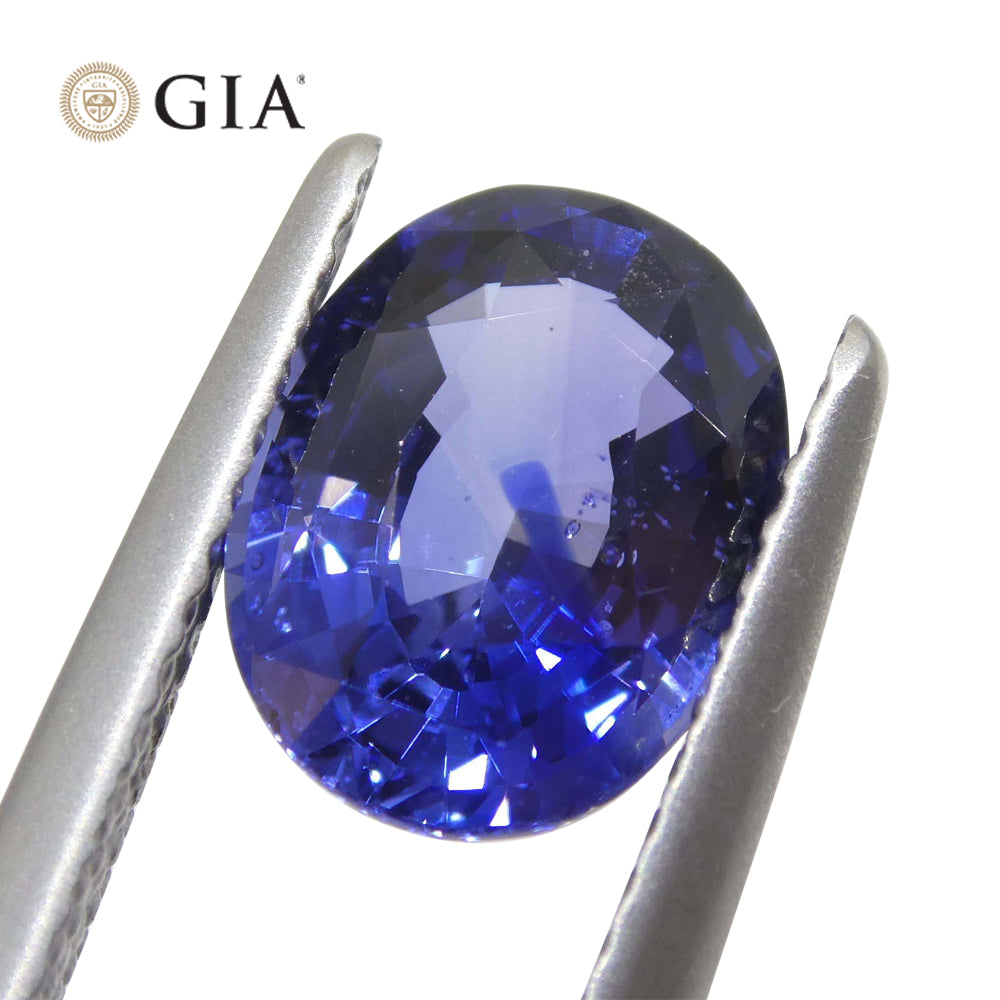 2.45ct Oval Blue Sapphire GIA Certified Sri Lanka - Skyjems Wholesale Gemstones