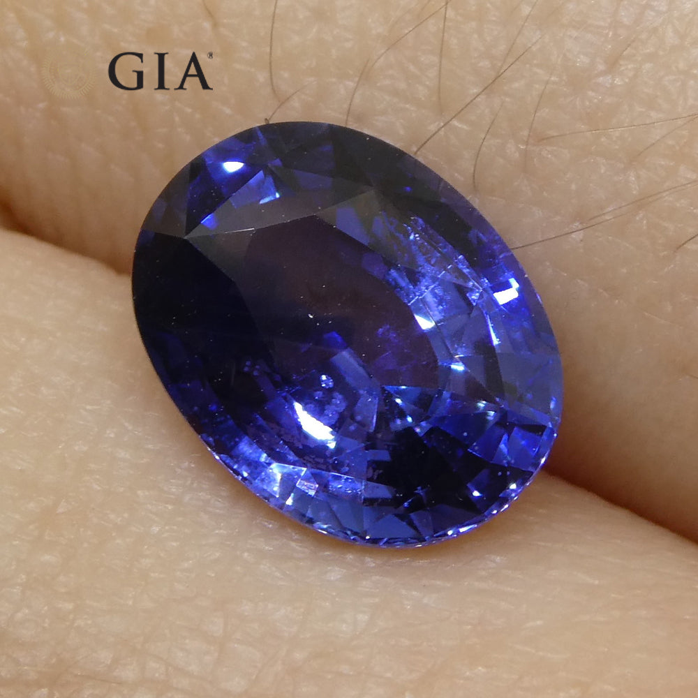 2.45ct Oval Blue Sapphire GIA Certified Sri Lanka - Skyjems Wholesale Gemstones