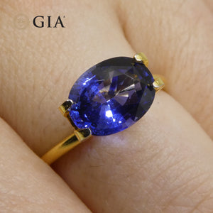2.45ct Oval Blue Sapphire GIA Certified Sri Lanka - Skyjems Wholesale Gemstones