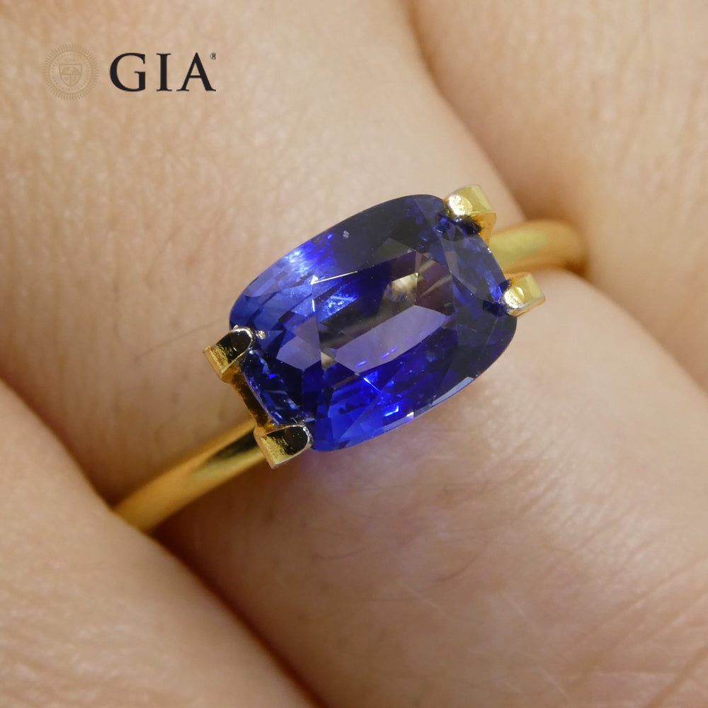 2.38ct Cushion Blue Sapphire GIA Certified Madagascar - Skyjems Wholesale Gemstones