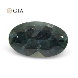 1.34ct Oval Greenish Gray Teal Sapphire GIA Certified USA (Montana) - Skyjems Wholesale Gemstones