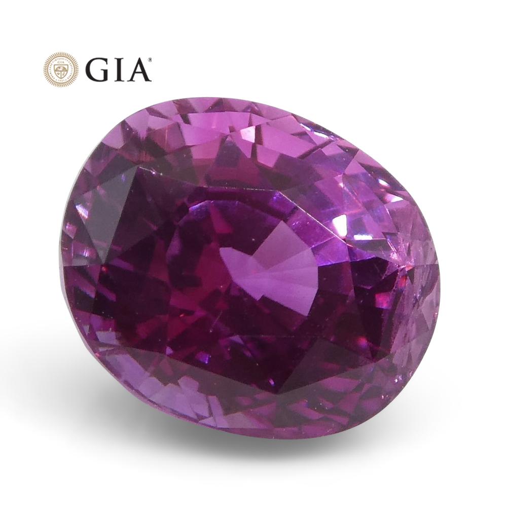 Vivid Intense Pink Sapphire 1.85ct Oval GIA Certified Madagascar - Skyjems Wholesale Gemstones