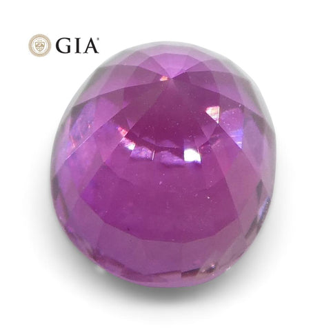 Vivid Intense Pink Sapphire 1.85ct Oval GIA Certified Madagascar