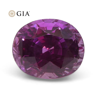 Vivid Intense Pink Sapphire 1.85ct Oval GIA Certified Madagascar - Skyjems Wholesale Gemstones