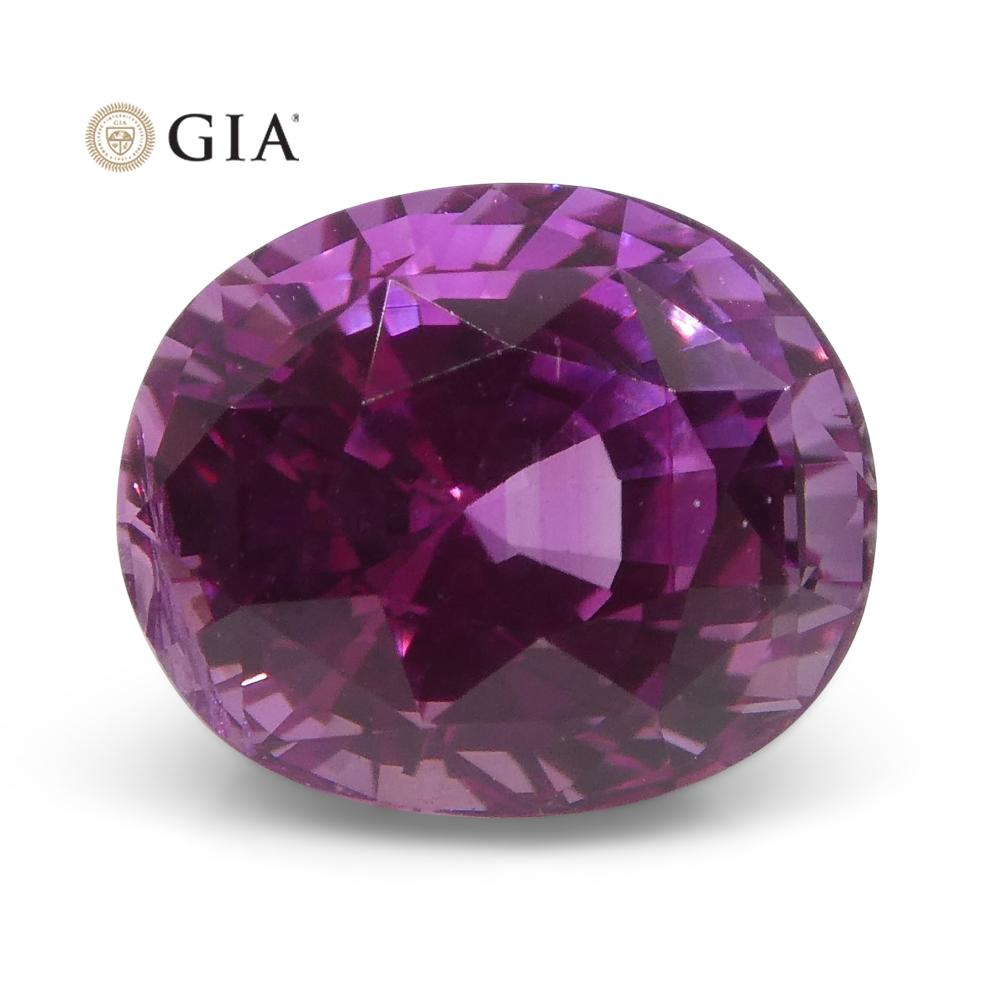 Vivid Intense Pink Sapphire 1.85ct Oval GIA Certified Madagascar - Skyjems Wholesale Gemstones