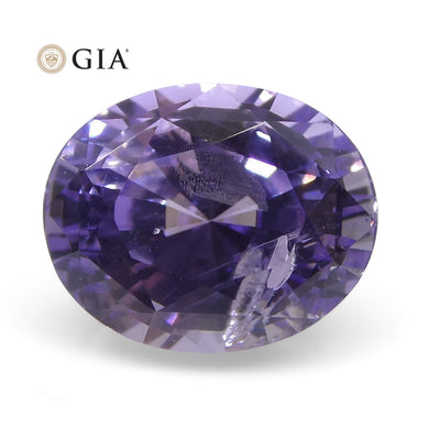1.5ct Oval Pinkish Purple Sapphire GIA Certified Sri Lanka Unheated - Skyjems Wholesale Gemstones
