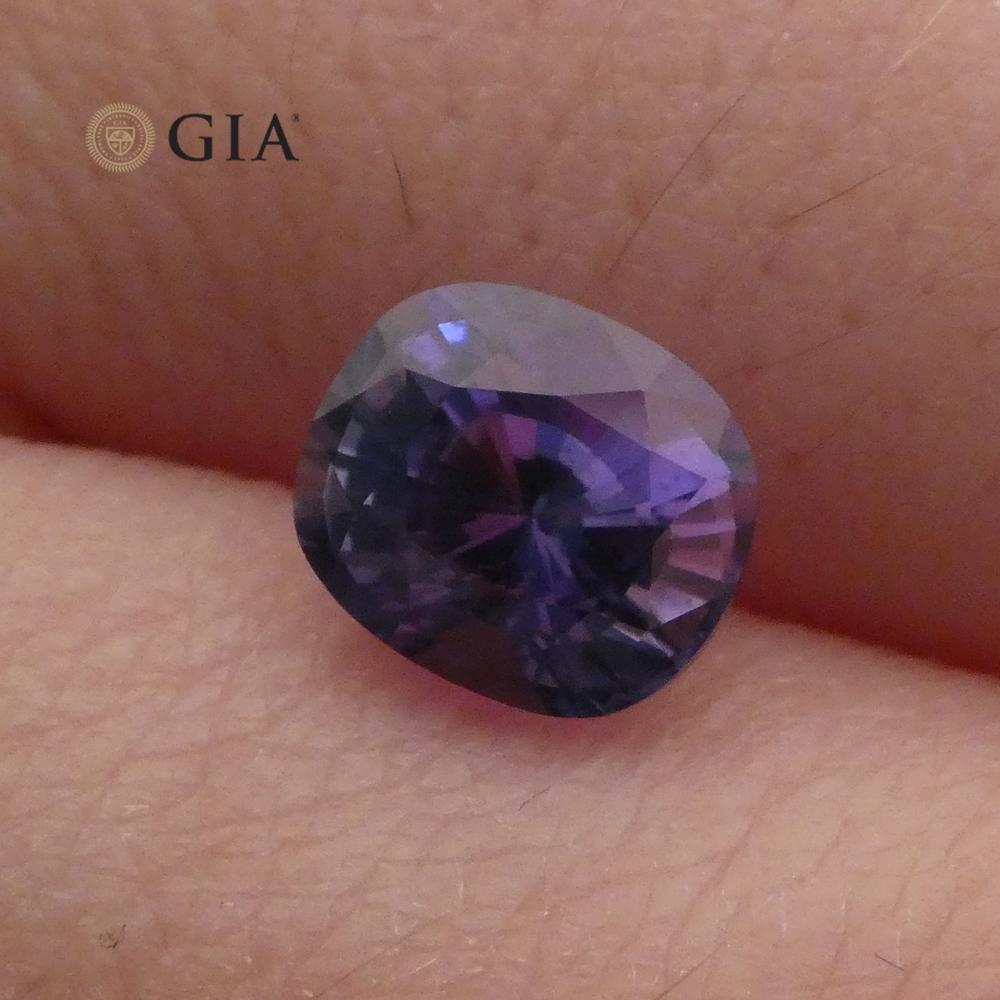 1.56ct Oval Color Change Sapphire GIA Certified Sri Lanka Unheated - Skyjems Wholesale Gemstones