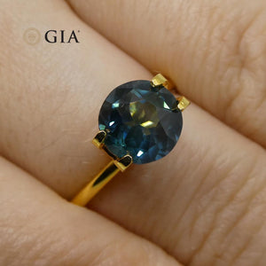 2.80ct Round Teal Blue Sapphire GIA Certified Thailand - Skyjems Wholesale Gemstones