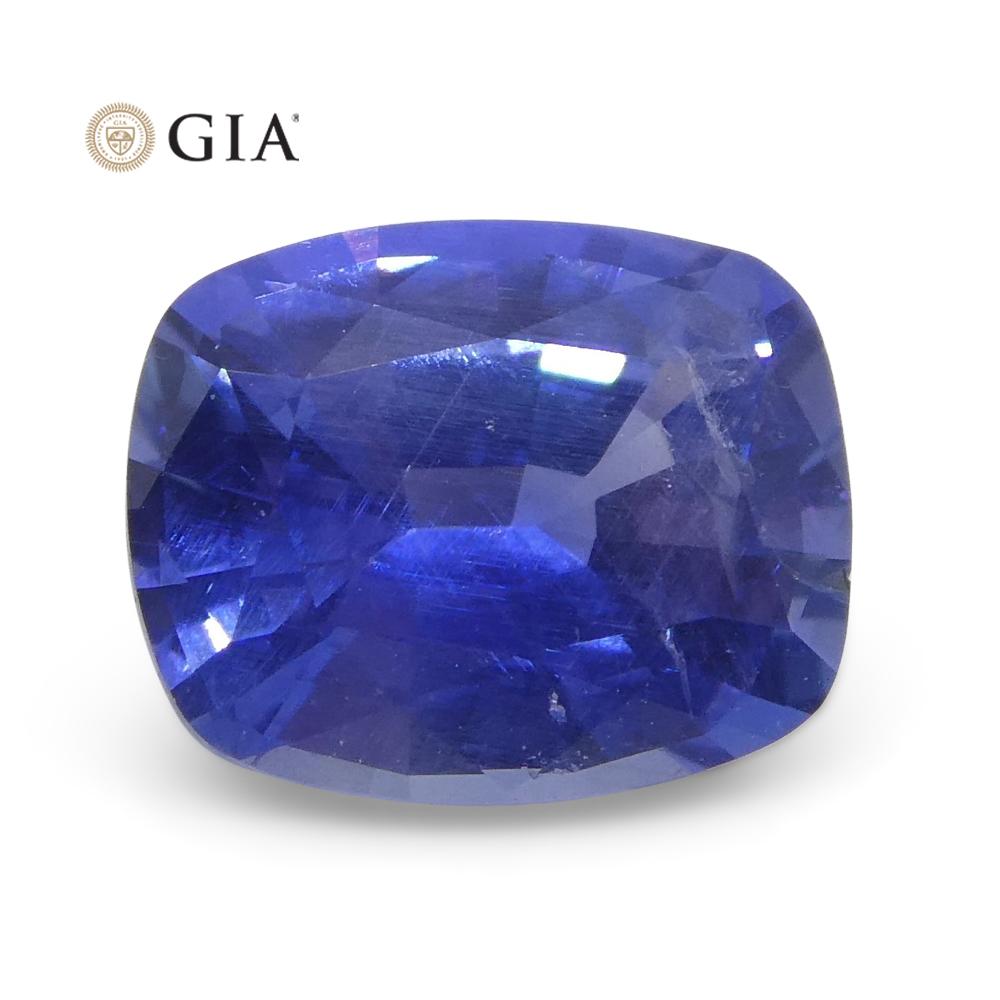 1.22ct Cushion Violetish Blue Sapphire GIA Certified Sri Lanka Unheated - Skyjems Wholesale Gemstones