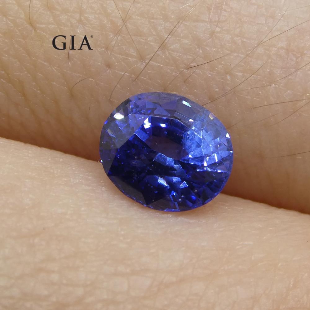 Vivid Blue Sapphire  1.15ct Oval GIA Certified Sri Lanka - Skyjems Wholesale Gemstones