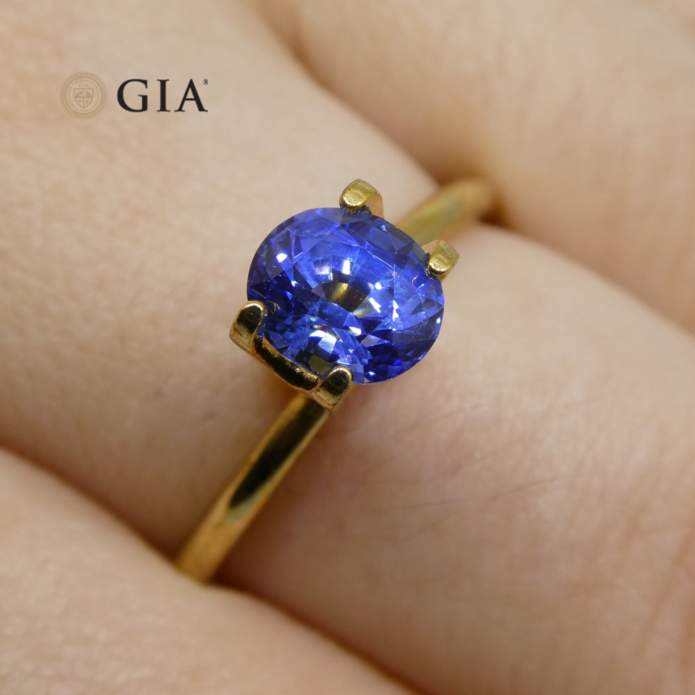 Vivid Blue Sapphire 1.15ct Oval GIA Certified Sri Lanka - Skyjems Wholesale Gemstones