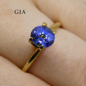 Vivid Blue Sapphire  1.15ct Oval GIA Certified Sri Lanka - Skyjems Wholesale Gemstones