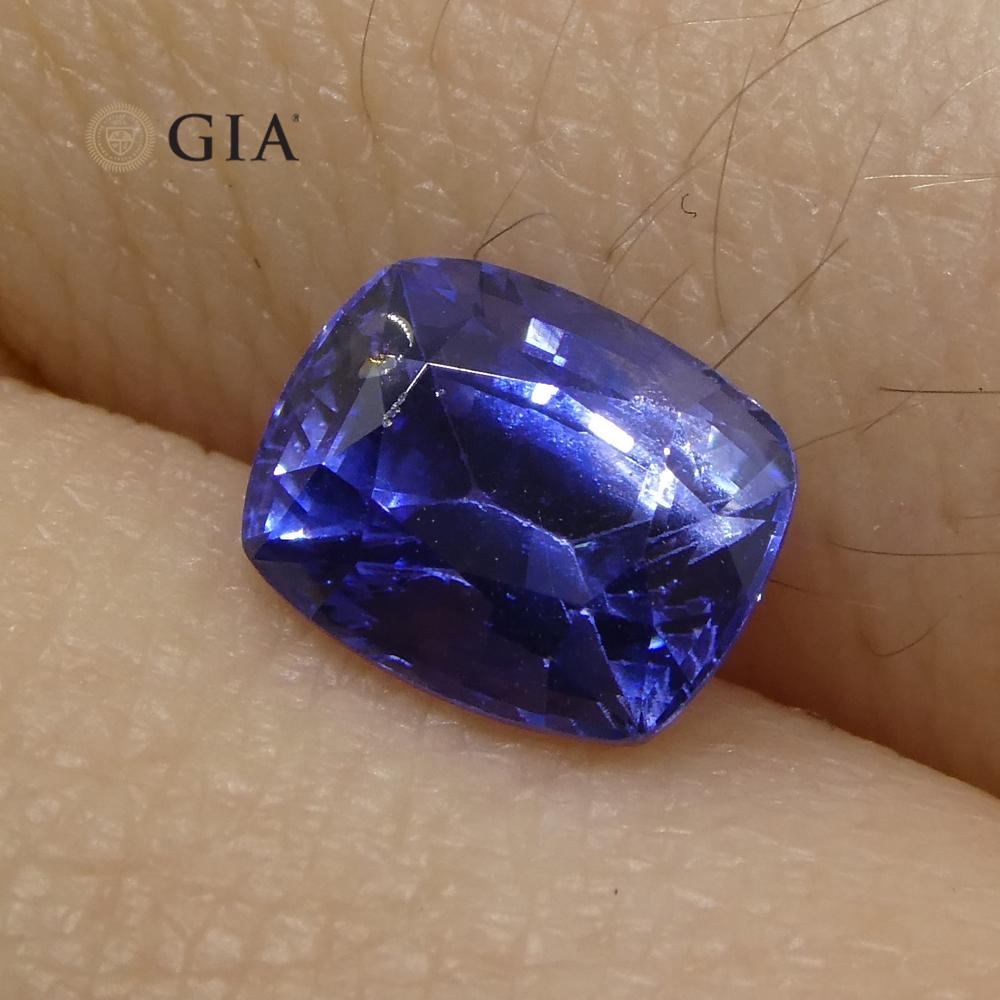 1.46ct Cushion Blue Sapphire GIA Certified Sri Lanka - Skyjems Wholesale Gemstones