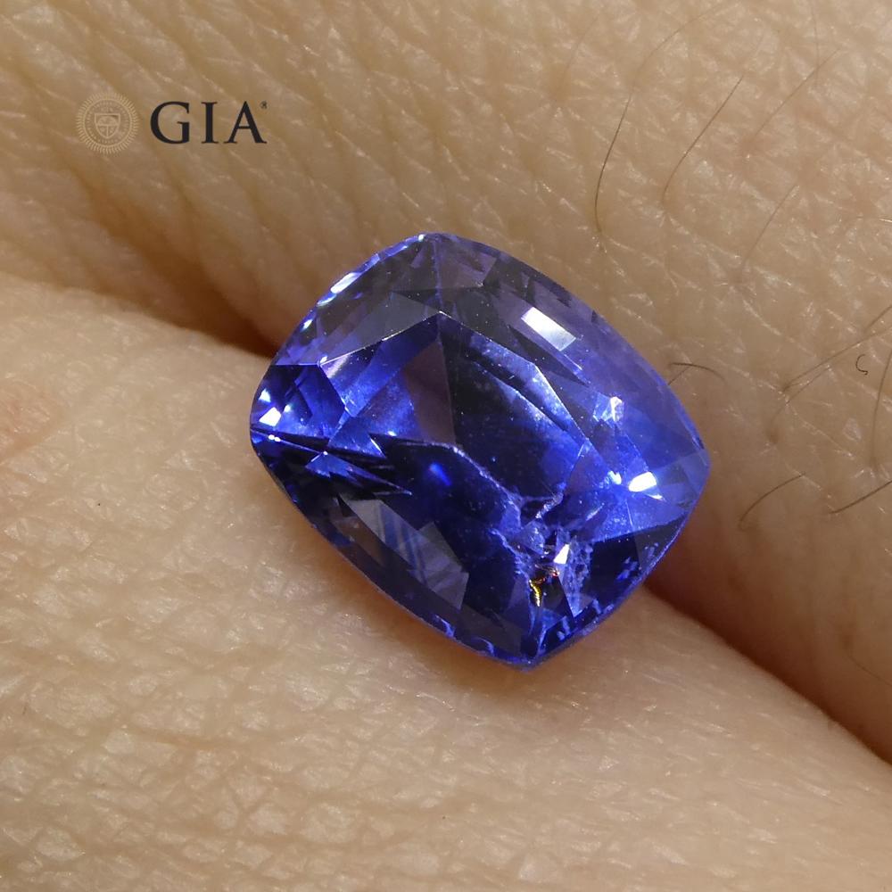 1.46ct Cushion Blue Sapphire GIA Certified Sri Lanka - Skyjems Wholesale Gemstones