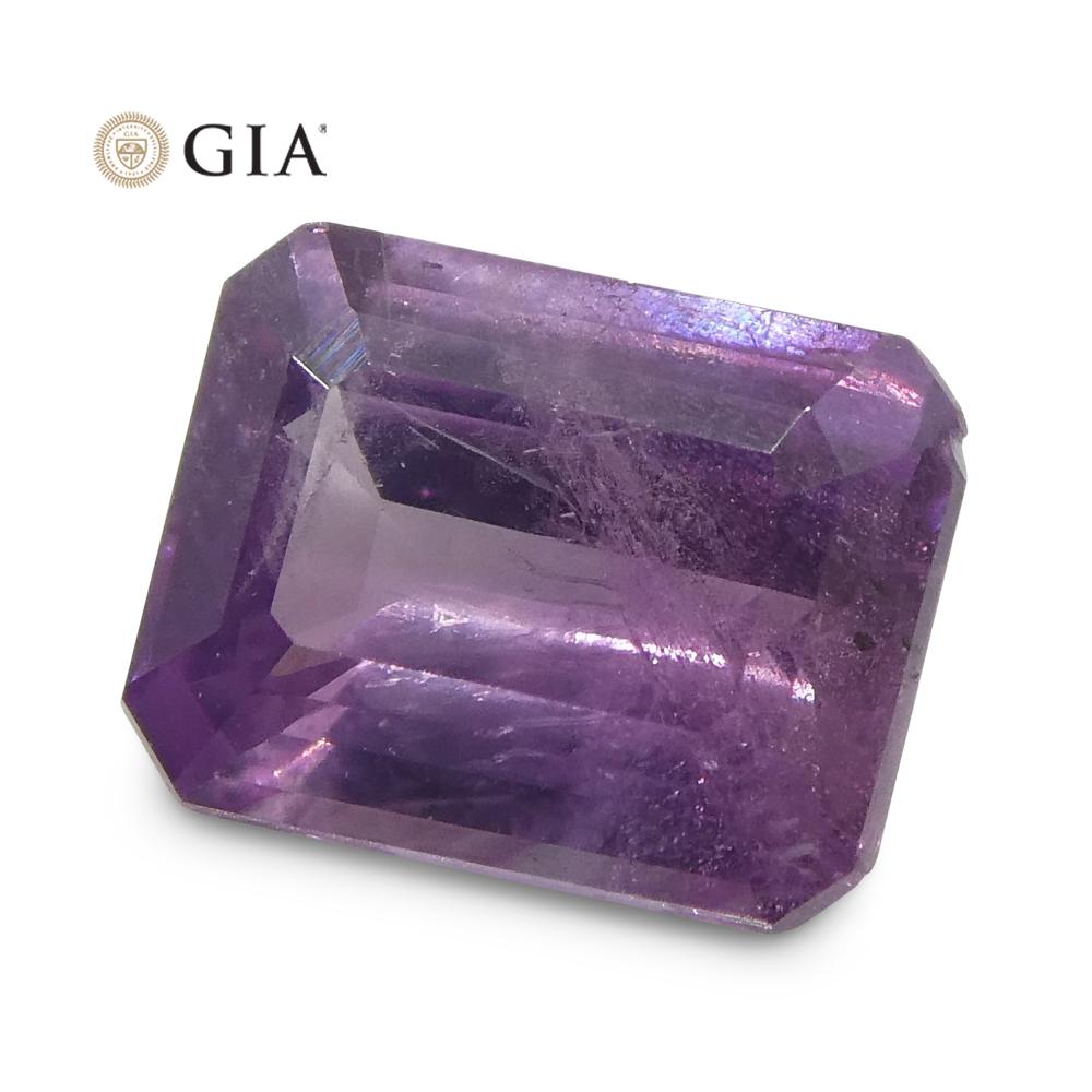 0.76ct Octagonal Pinkish Purple Sapphire GIA Certified Pakistan / Kashmir Unheated - Skyjems Wholesale Gemstones