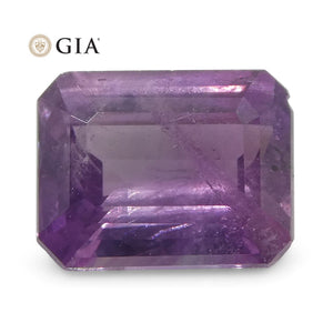 0.76ct Octagonal Pinkish Purple Sapphire GIA Certified Pakistan / Kashmir Unheated - Skyjems Wholesale Gemstones