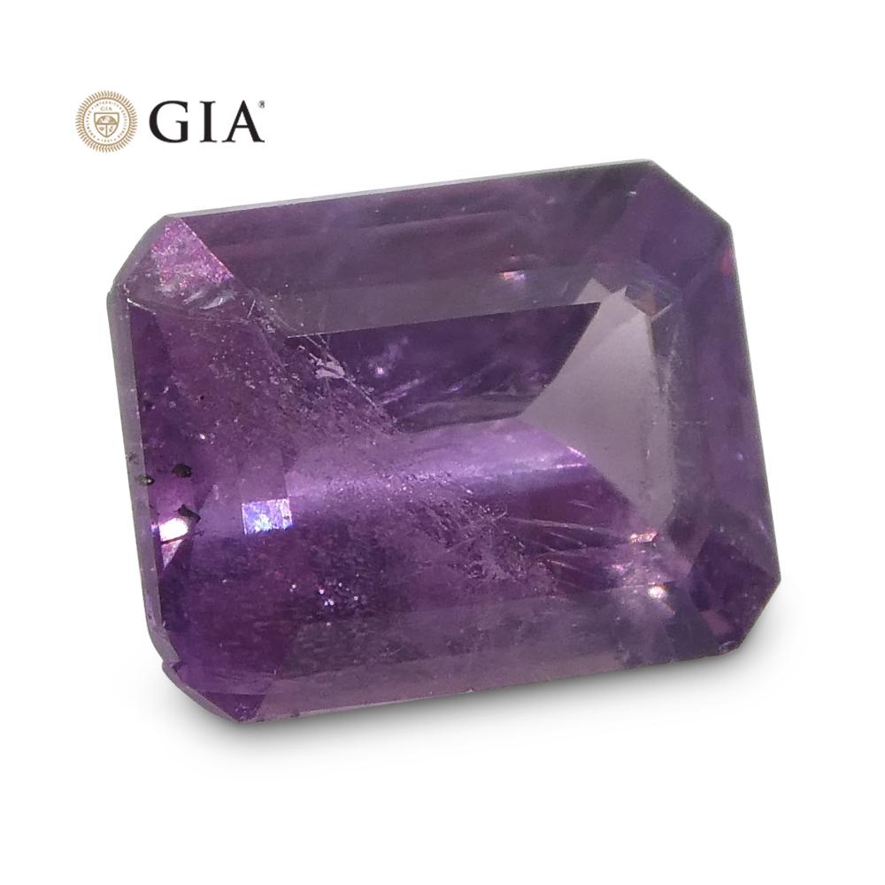 0.76ct Octagonal Pinkish Purple Sapphire GIA Certified Pakistan / Kashmir Unheated - Skyjems Wholesale Gemstones