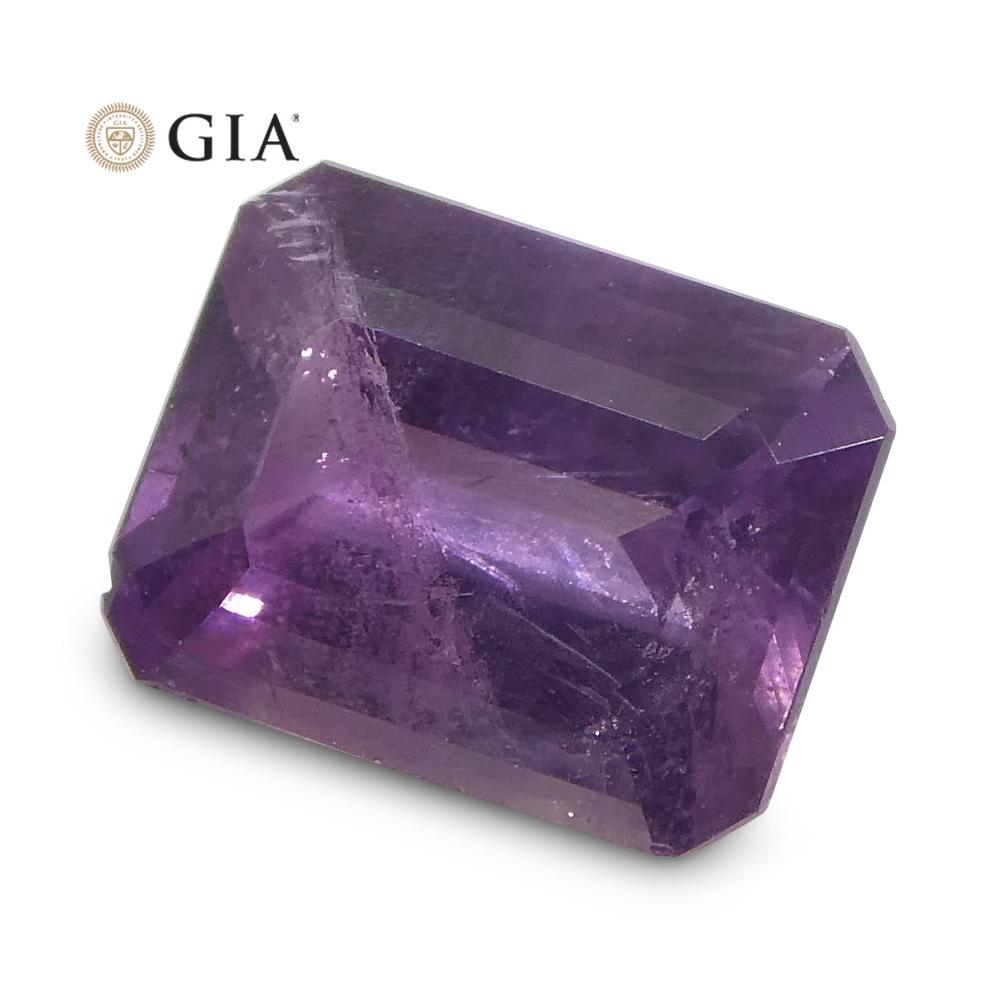 0.76ct Octagonal Pinkish Purple Sapphire GIA Certified Pakistan / Kashmir Unheated - Skyjems Wholesale Gemstones