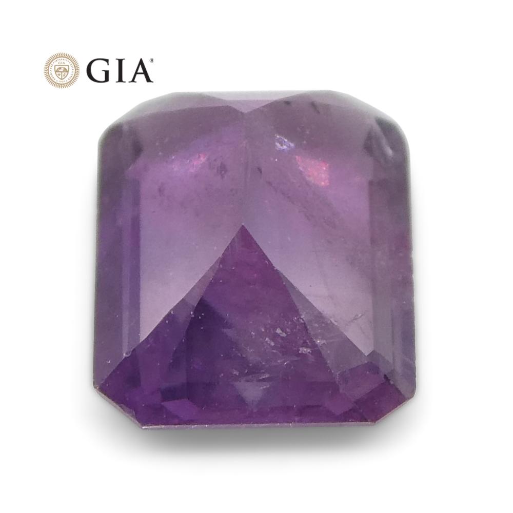 0.76ct Octagonal Pinkish Purple Sapphire GIA Certified Pakistan / Kashmir Unheated - Skyjems Wholesale Gemstones