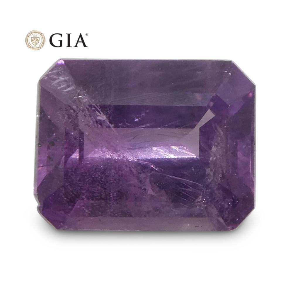 0.76ct Octagonal Pinkish Purple Sapphire GIA Certified Pakistan / Kashmir Unheated - Skyjems Wholesale Gemstones