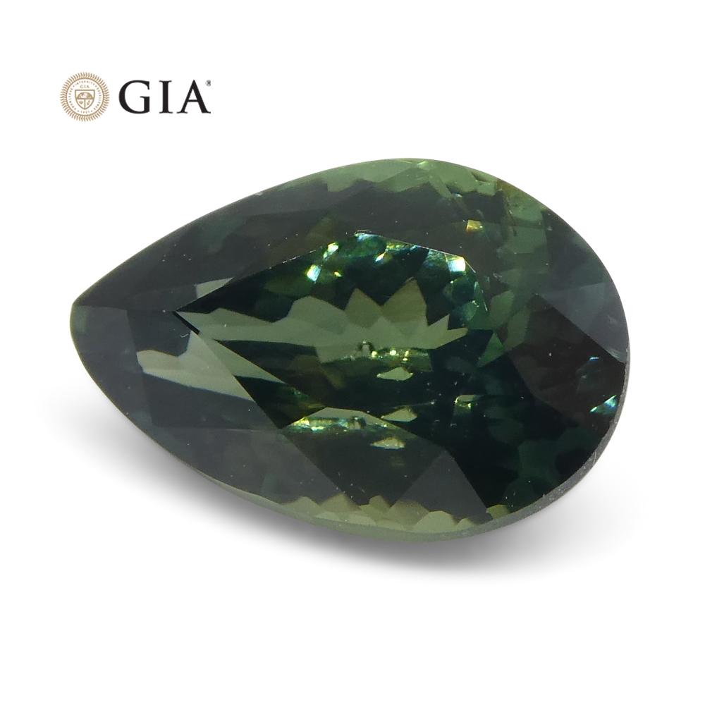 1.31ct Pear Teal Green Sapphire GIA Certified Unheated - Skyjems Wholesale Gemstones