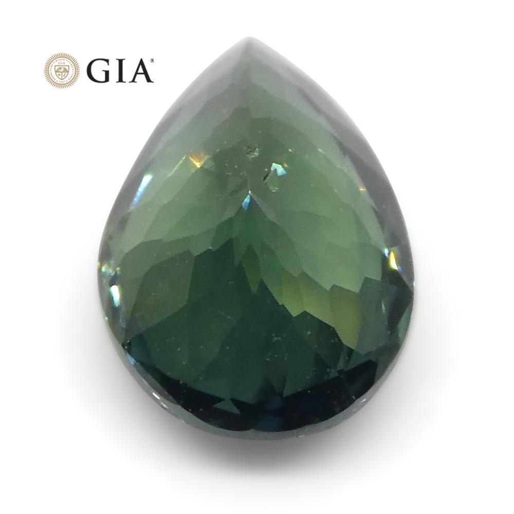 1.31ct Pear Teal Green Sapphire GIA Certified Unheated - Skyjems Wholesale Gemstones