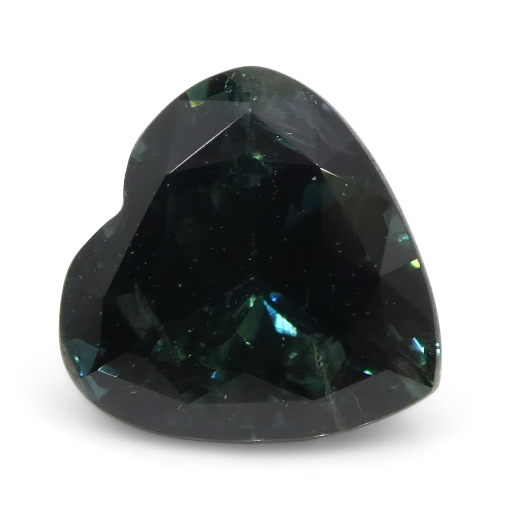 1.26ct Heart Teal Blue Sapphire GIA Certified Australia Unheated - Skyjems Wholesale Gemstones