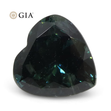 1.26ct Heart Teal Blue Sapphire GIA Certified Australia Unheated - Skyjems Wholesale Gemstones