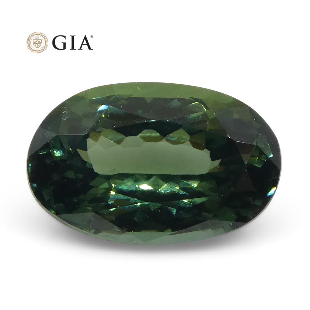 1.31ct Oval Teal Blue Sapphire GIA Certified Thailand Unheated - Skyjems Wholesale Gemstones