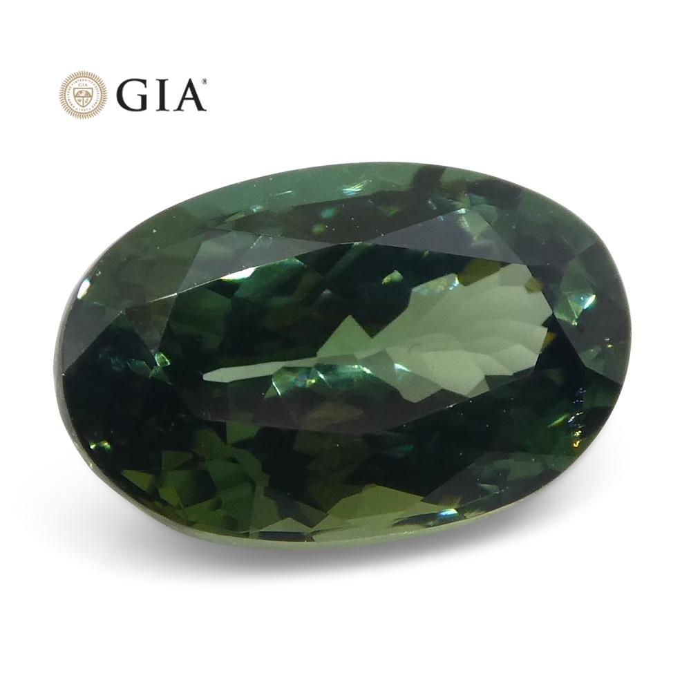 1.31ct Oval Teal Blue Sapphire GIA Certified Thailand Unheated - Skyjems Wholesale Gemstones