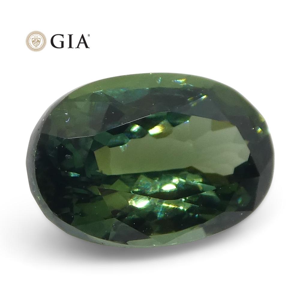 1.31ct Oval Teal Blue Sapphire GIA Certified Thailand Unheated - Skyjems Wholesale Gemstones