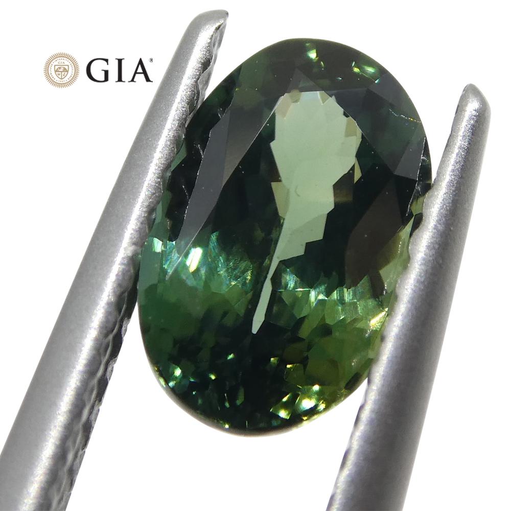 1.31ct Oval Teal Blue Sapphire GIA Certified Thailand Unheated - Skyjems Wholesale Gemstones