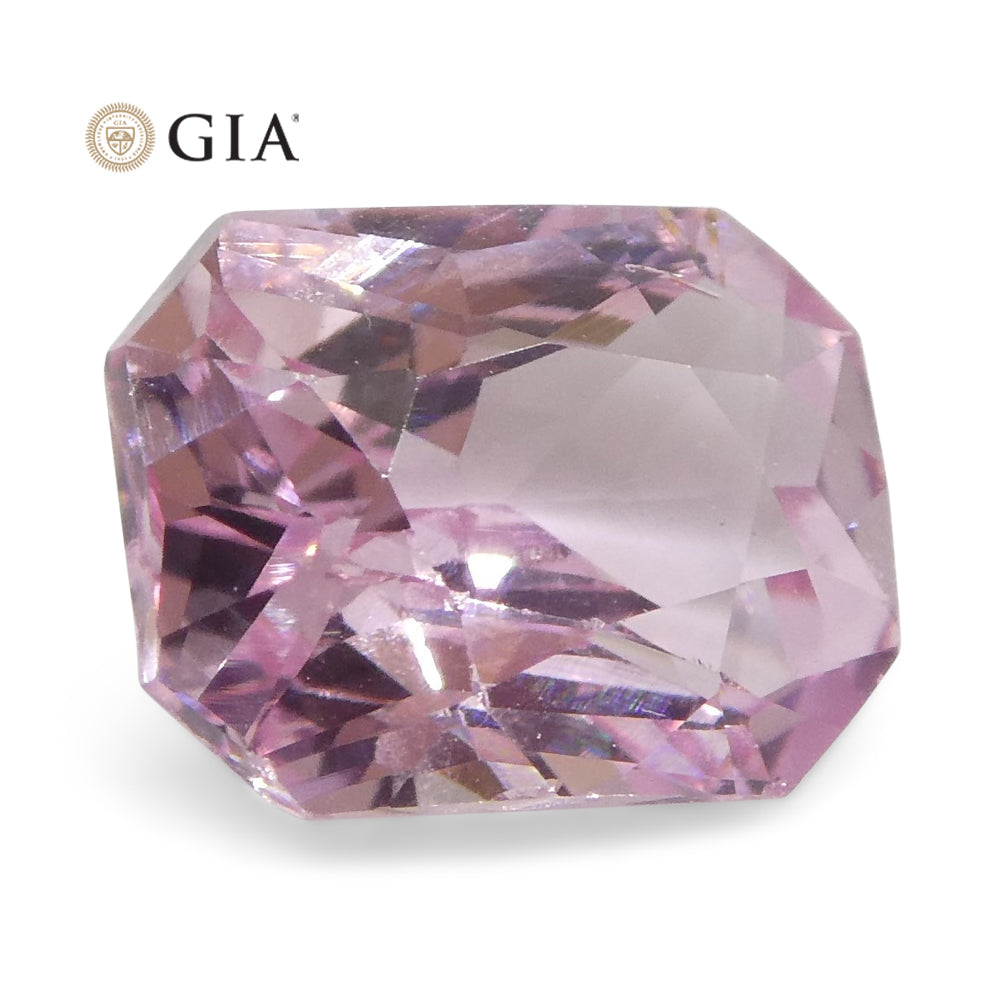 1.16ct Octagonal/Emerald Cut Pastel Pink Sapphire GIA Certified Madagascar Unheated - Skyjems Wholesale Gemstones