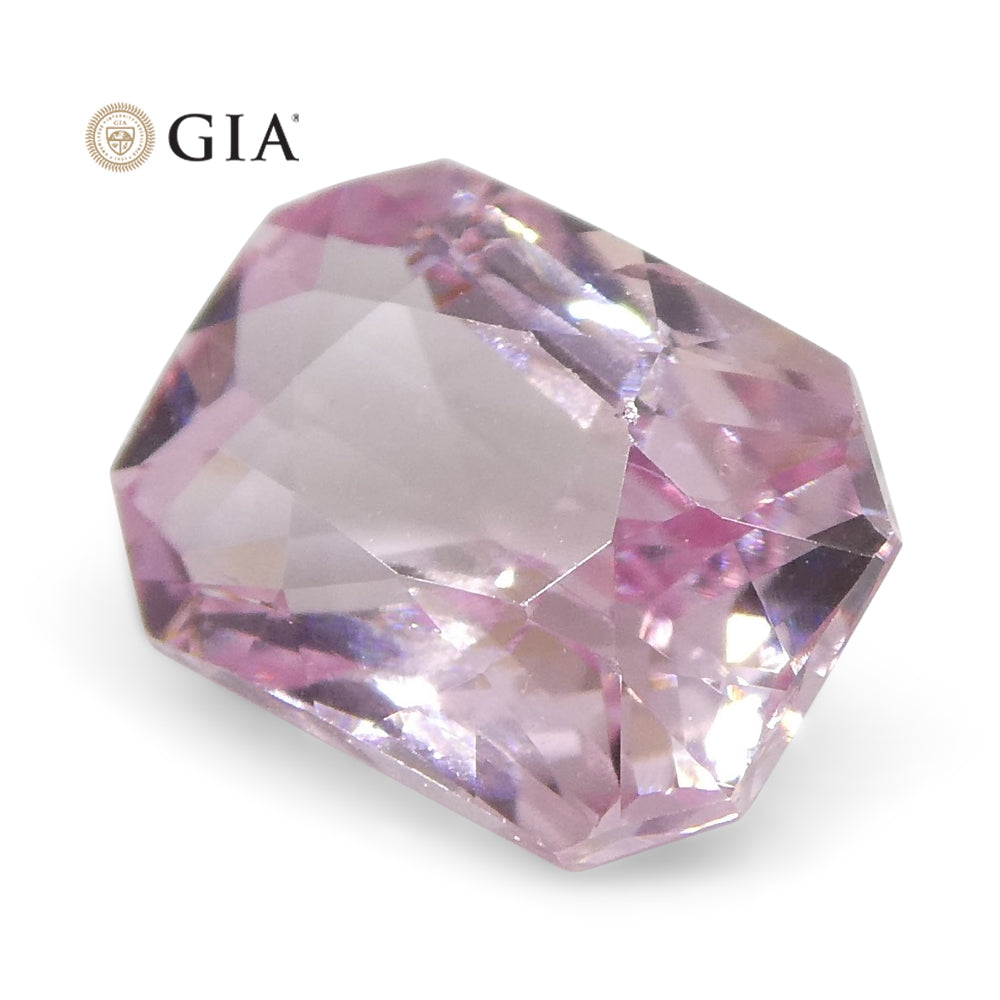 1.16ct Octagonal/Emerald Cut Pastel Pink Sapphire GIA Certified Madagascar Unheated - Skyjems Wholesale Gemstones