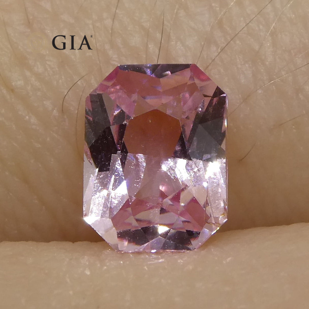 1.16ct Octagonal/Emerald Cut Pastel Pink Sapphire GIA Certified Madagascar Unheated - Skyjems Wholesale Gemstones