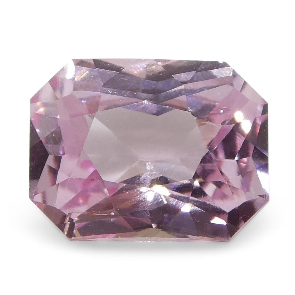 1.16ct Octagonal/Emerald Cut Pastel Pink Sapphire GIA Certified Madagascar Unheated - Skyjems Wholesale Gemstones