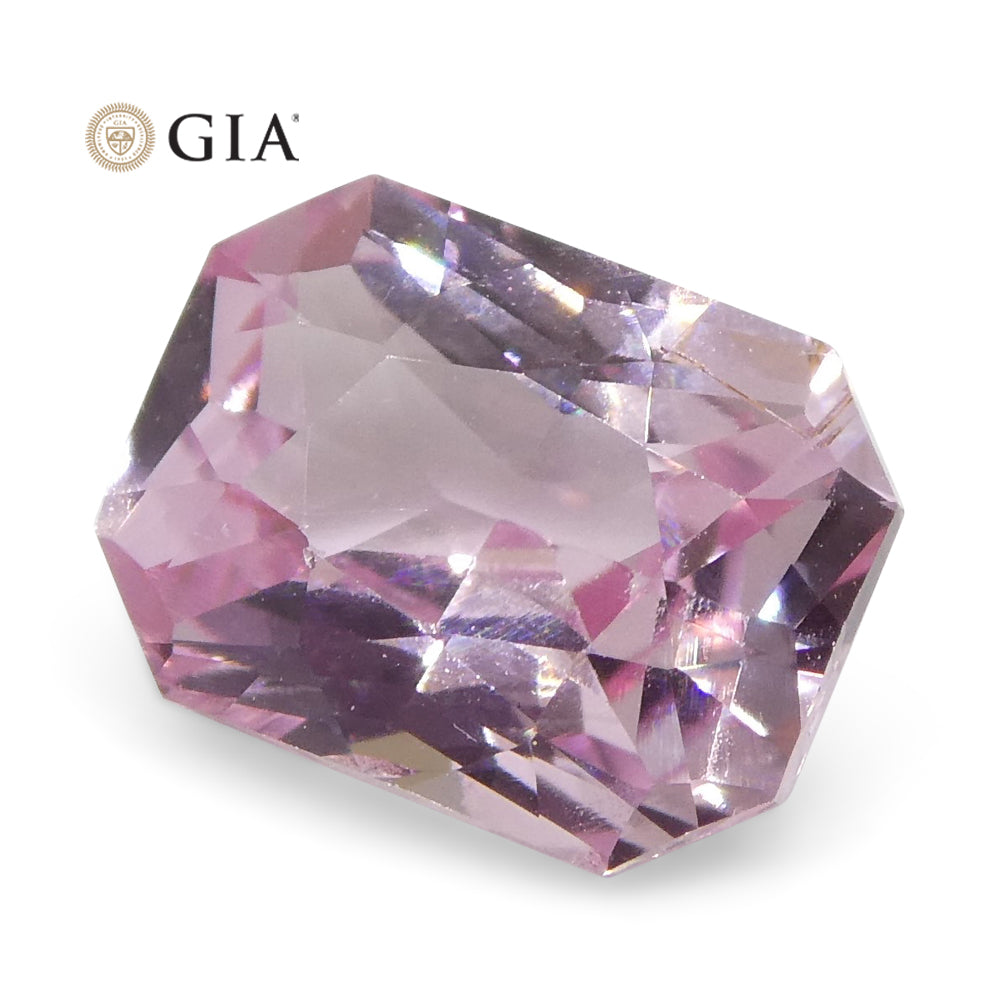 1.16ct Octagonal/Emerald Cut Pastel Pink Sapphire GIA Certified Madagascar Unheated - Skyjems Wholesale Gemstones