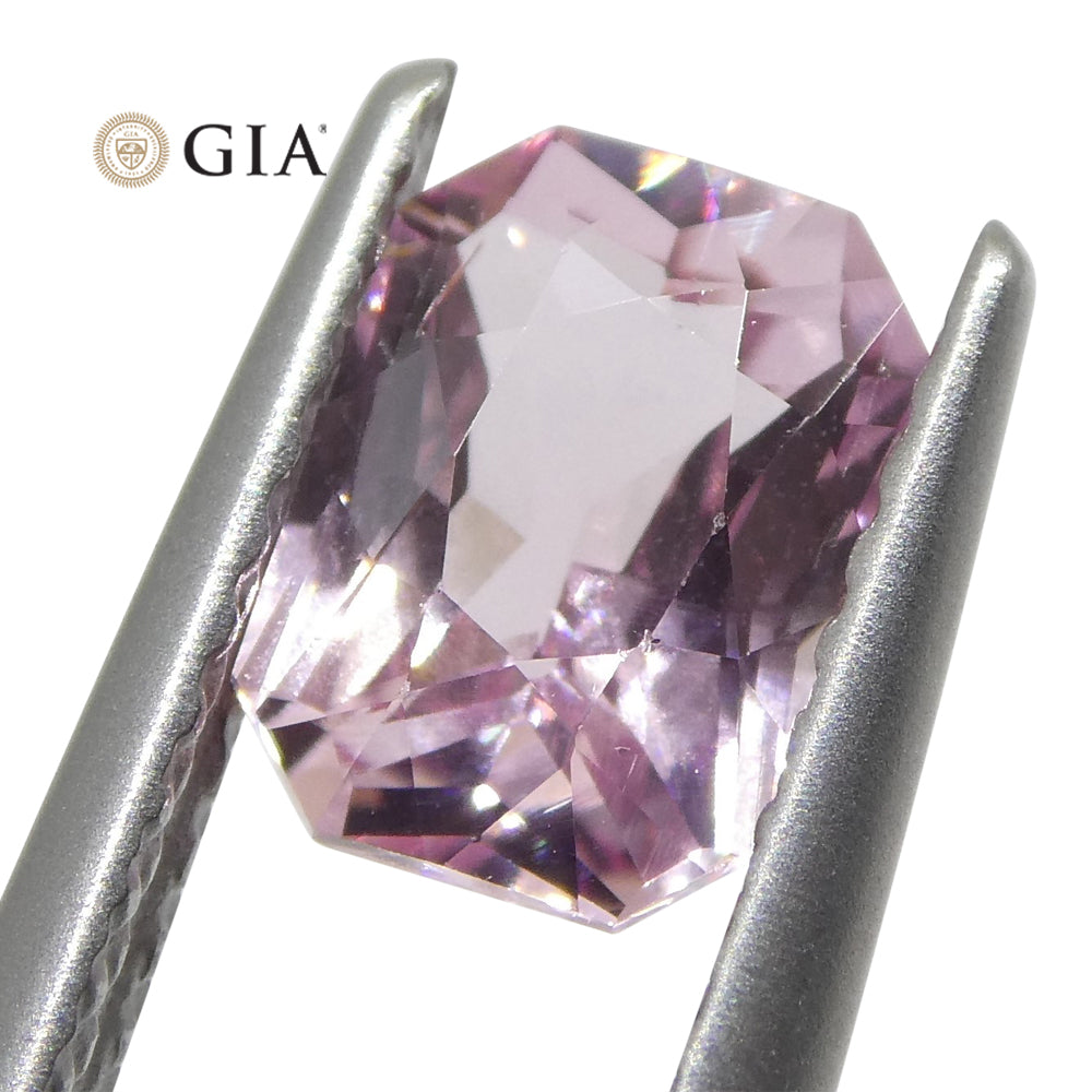 1.16ct Octagonal/Emerald Cut Pastel Pink Sapphire GIA Certified Madagascar Unheated - Skyjems Wholesale Gemstones