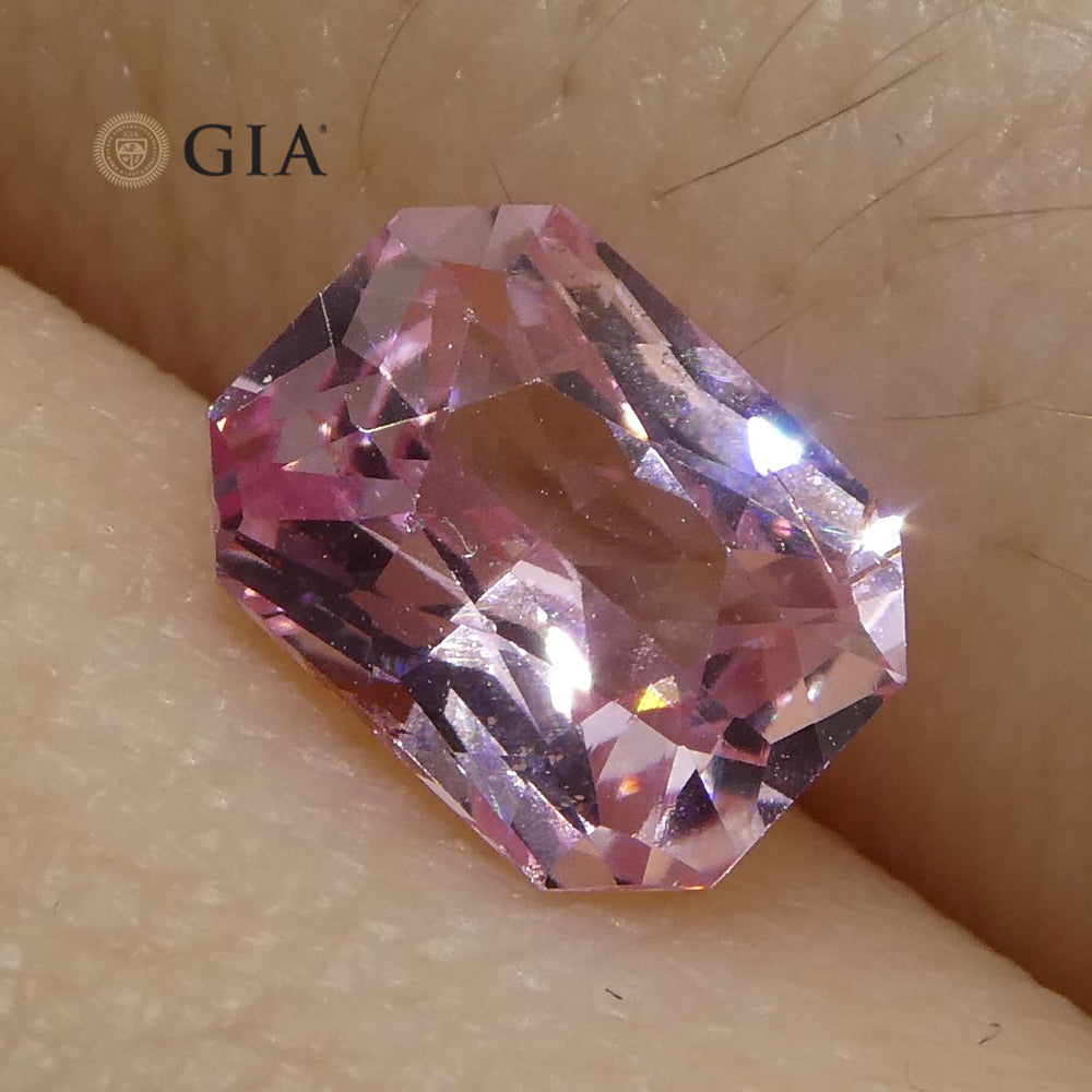 1.16ct Octagonal/Emerald Cut Pastel Pink Sapphire GIA Certified Madagascar Unheated - Skyjems Wholesale Gemstones