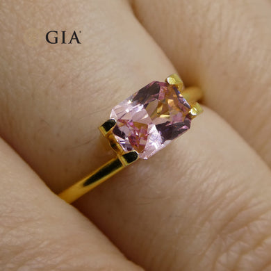 1.16ct Octagonal/Emerald Cut Pastel Pink Sapphire GIA Certified Madagascar Unheated - Skyjems Wholesale Gemstones