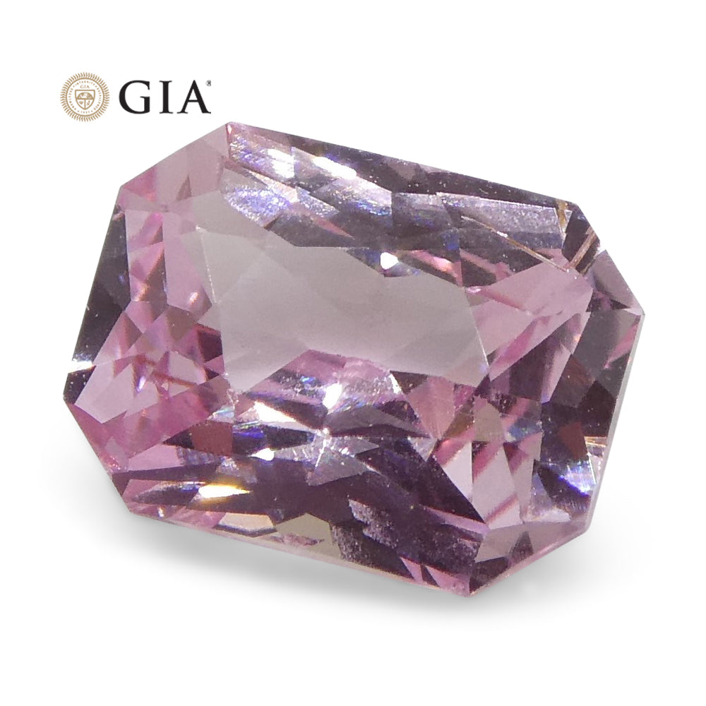 1.16ct Octagonal/Emerald Cut Pastel Pink Sapphire GIA Certified Madagascar Unheated - Skyjems Wholesale Gemstones