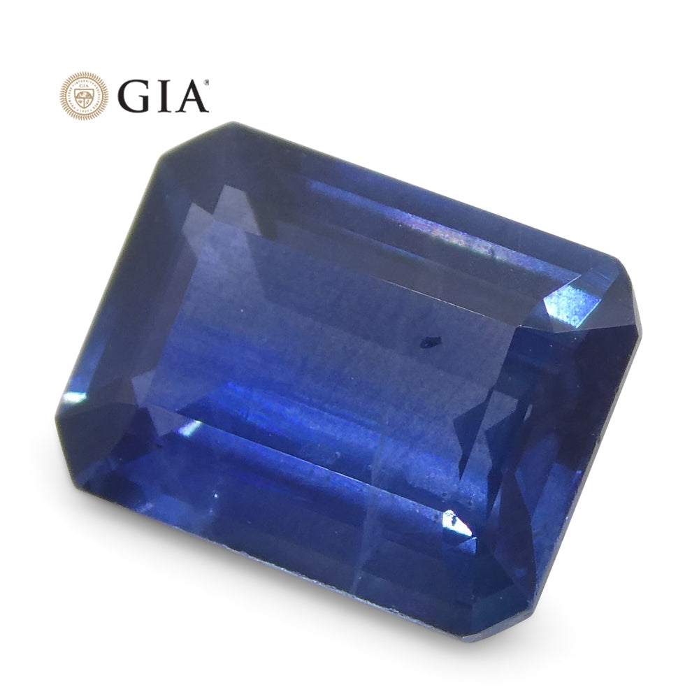 1.64ct Octagonal/Emerald Cut Blue Sapphire GIA Certified Thailand - Skyjems Wholesale Gemstones