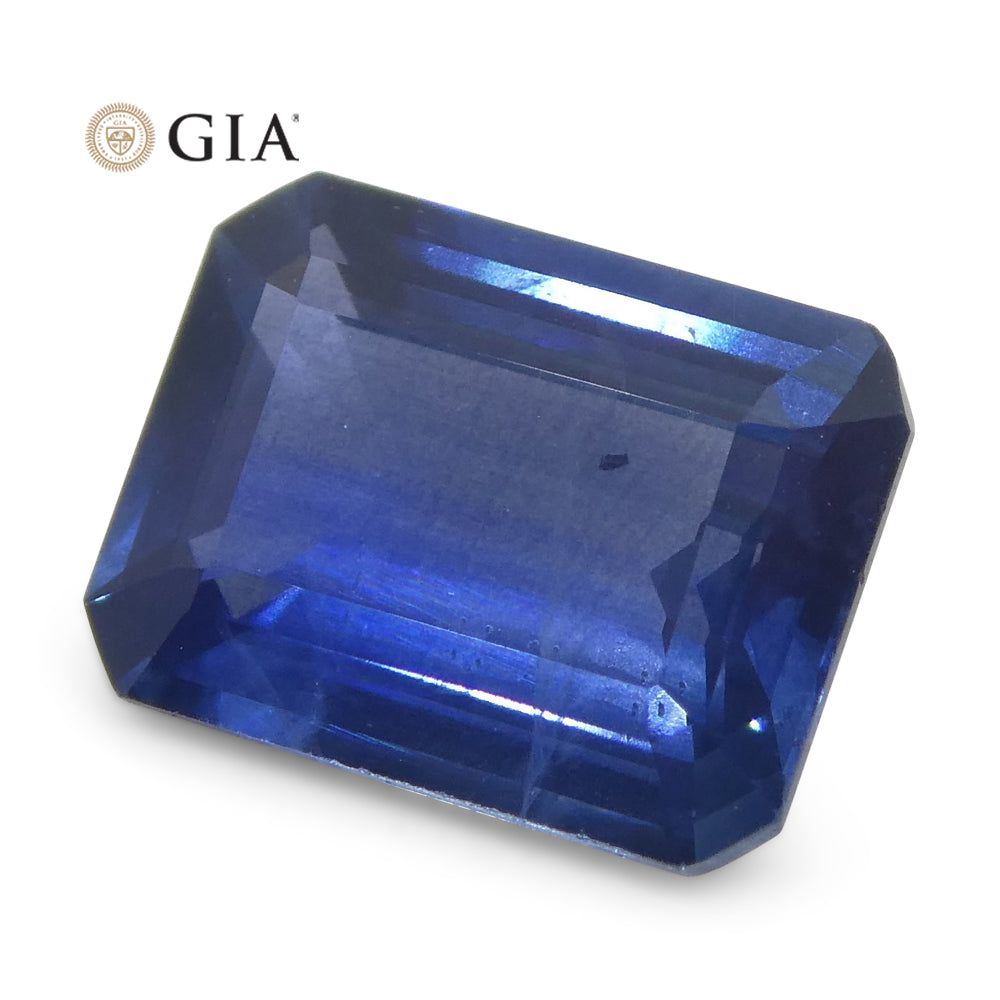 1.64ct Octagonal/Emerald Cut Blue Sapphire GIA Certified Thailand - Skyjems Wholesale Gemstones