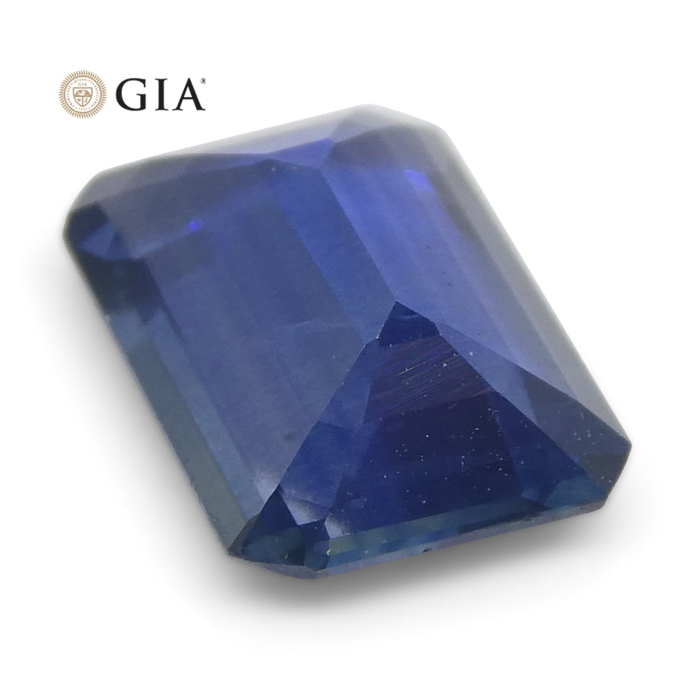 1.64ct Octagonal/Emerald Cut Blue Sapphire GIA Certified Thailand - Skyjems Wholesale Gemstones