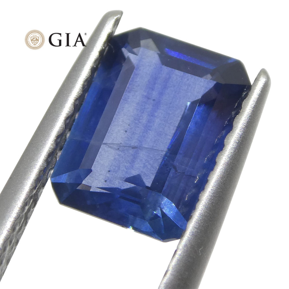 1.64ct Octagonal/Emerald Cut Blue Sapphire GIA Certified Thailand - Skyjems Wholesale Gemstones