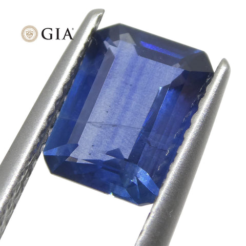 1.64ct Octagonal/Emerald Cut Blue Sapphire GIA Certified Thailand